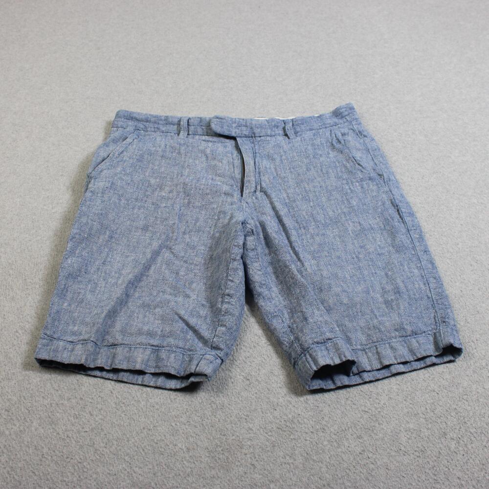 J Crew Shorts Mens 32 Blue Rivington Chino Chambray Cotton Coastal Boat Heritage